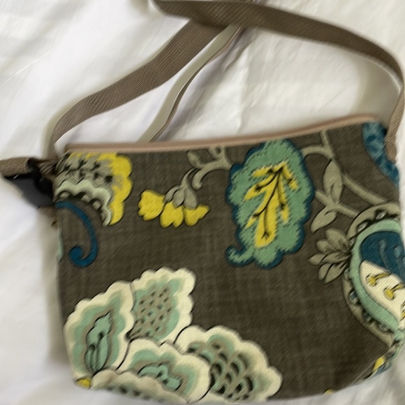 New w/o rage Canvas Print Taupe Purse - Picture 4 of 6